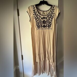 Free People India Gauze Embroidery Dress